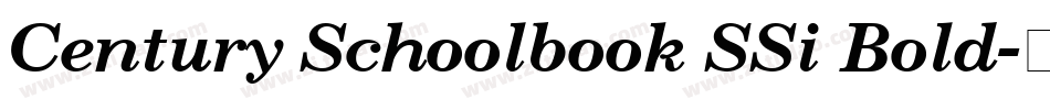Century Schoolbook SSi Bold字体转换